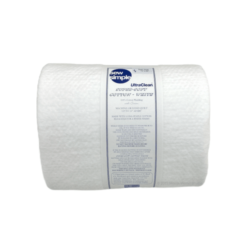 Sew Simple Super Soft White 100% Cotton Wadding Pack Twin Size