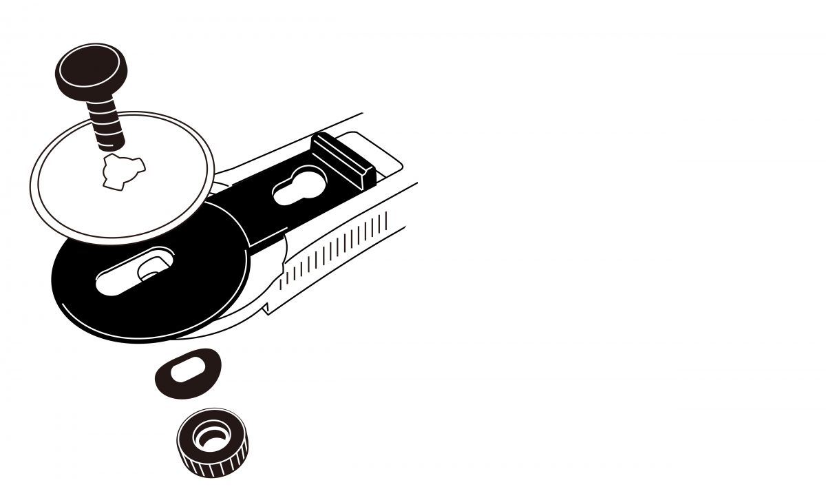 Changing the blade illustration with all the parts in order of assembly