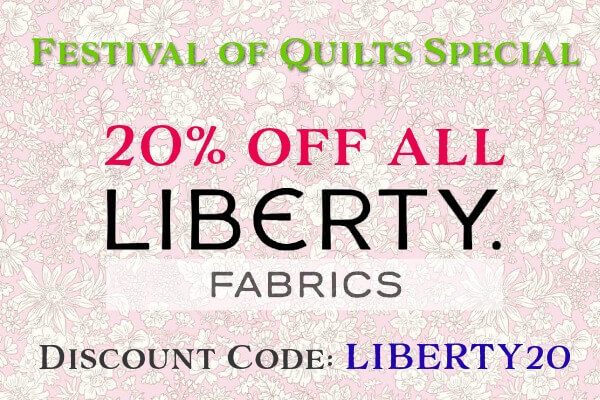 20% off all Liberty fabrics graphic