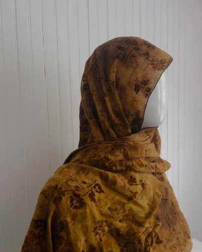 Cotton Tie Dye Brown Shayla w/Floral Design