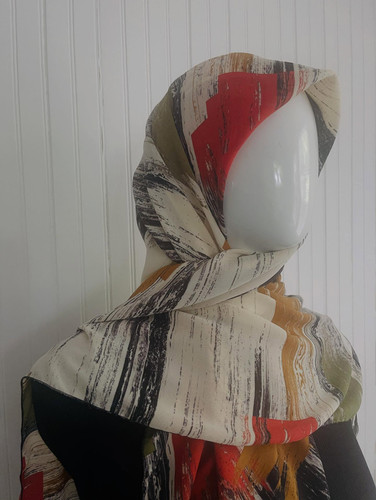 Georgette Warm Splash Hijab