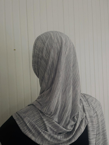 Grey Patterned Jersey  - Wavy Edges