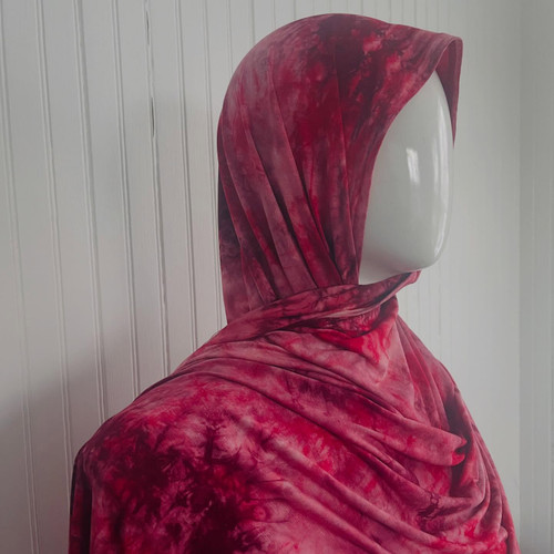 Burgundy & Red Tie Dye Jersey Shayla