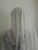 Embroidered White Chiffon Hijab  58" Square