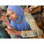 Sky Blue Cotton Viscose Fringed / Crinkled Hijab right side view