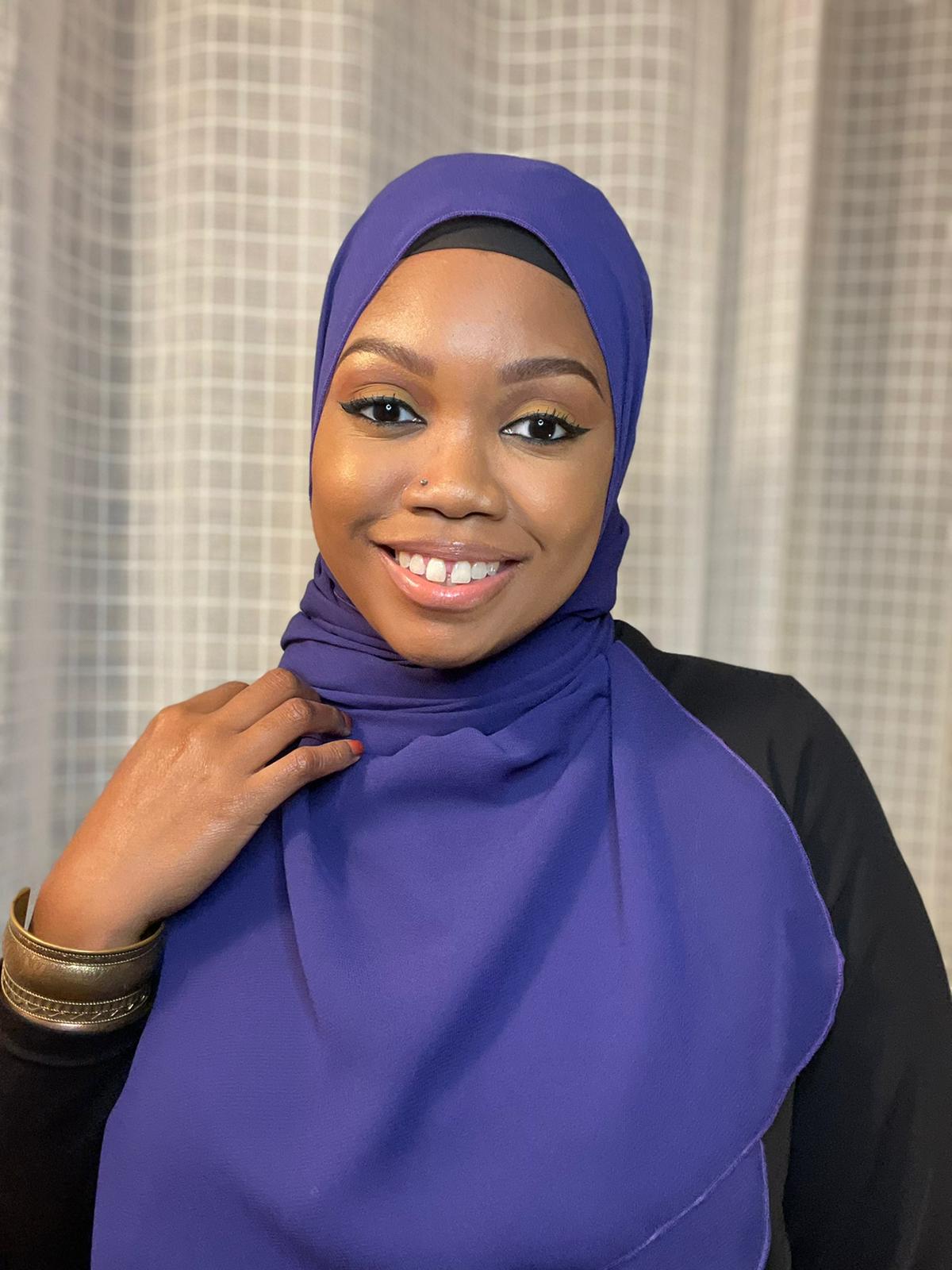 Pebble Georgette Shayla - Rectangular Hijab - Al-Mujalbaba