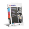 Verbatim Metallic Charge&Sync 3-in1 Micro+Lightning+USB-C-Black 120cm 65385 in packaging angled back right