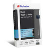 Verbatim Type C Dual Hub with HDMI, RJ45, 2 x USB3.0 & Charging - Grey 65801