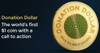 RAM 2021 Donation Dollar $1 Circulated Coin Reverse view of the original Promotion Royal Australian Mint image
