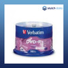 Verbatim DVD+R 50 Disc Spindle 95037 angled front view of spindle
