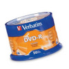 Verbatim DVD-R 50 Disc Spindle 95101 front view in packaging angled to the left