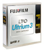 Image of a Fujifilm LTO3 Ultrium Data Cartridge 71016 angled front view in case