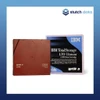 IBM LTO5 Ultrium 5 1.5TB/3.0TB Data Cartridge 46X1290 view of the tape cartridge on the left & the case and packaging on the right