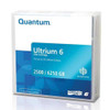 Image of a Quantum LTO6 Ultrium 6 Data cartridge MR-L6MQN-01 front angled view