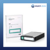 HPE RDX 1TB Removable Disk Cartridge Q2044A view of case & packaging on the left & the cartridge on the right