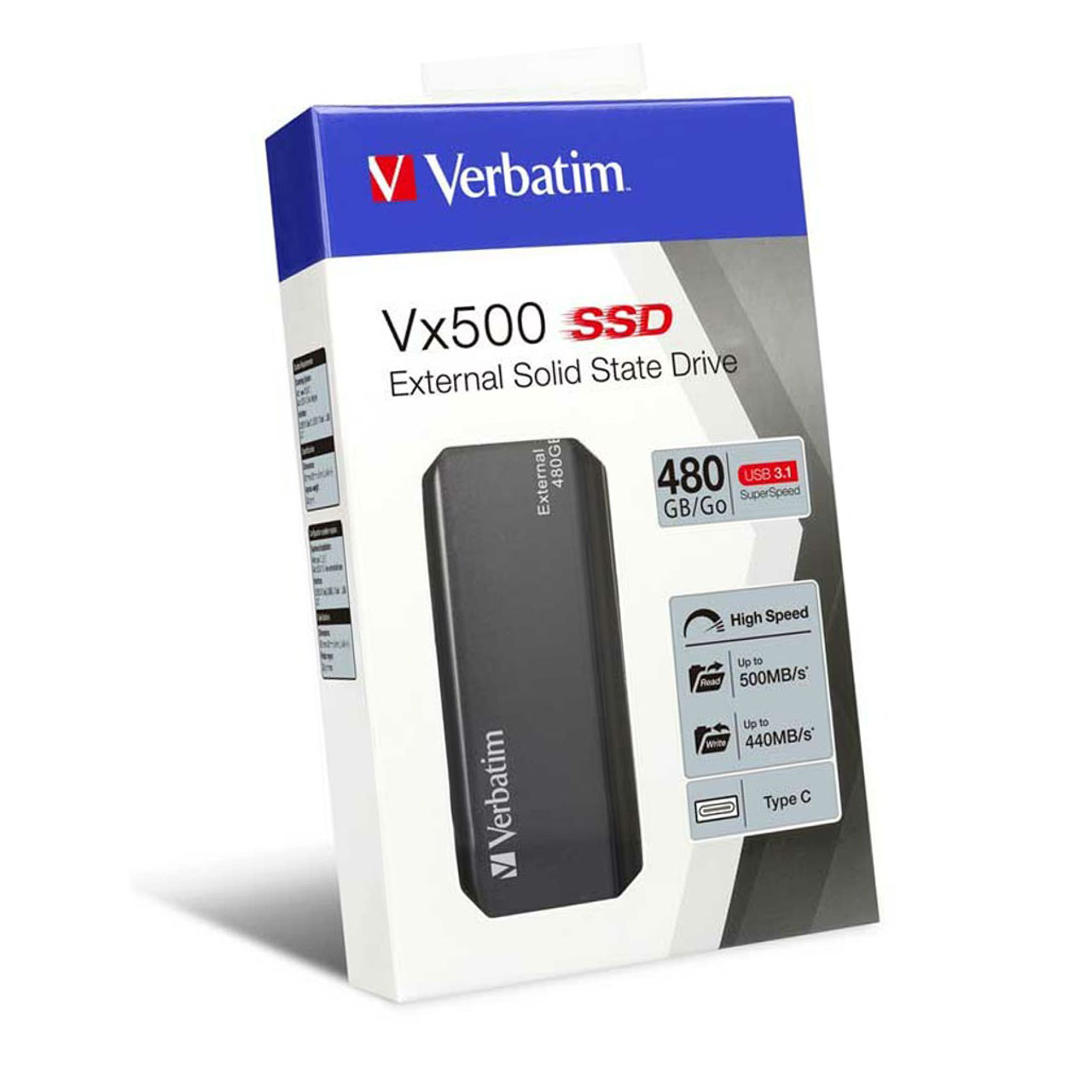 Verbatim Vx500 External SSD Drive 480GB 47443