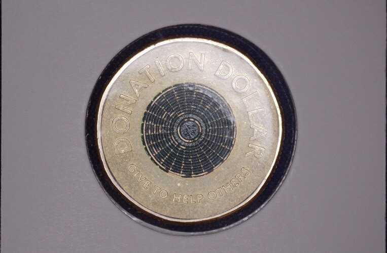 RAM 2021 Donation Dollar Circulated $1 Coin in Self Adhesive Coin