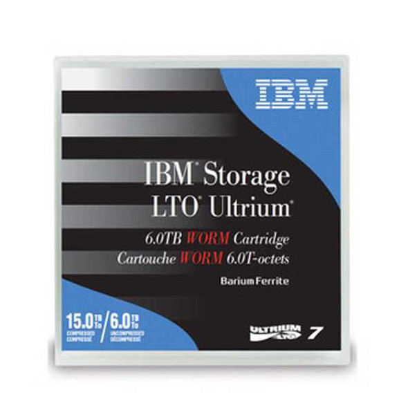 IBM LTO7 Ultrium 7 WORM Tape Cartridge 6TB/15TB 38L7303 view of the case & packaging