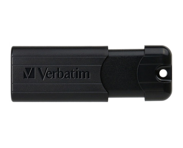 Verbatim Store'n'Go Pinstripe USB 2.0 Drive 16GB - Black 66341 closed position