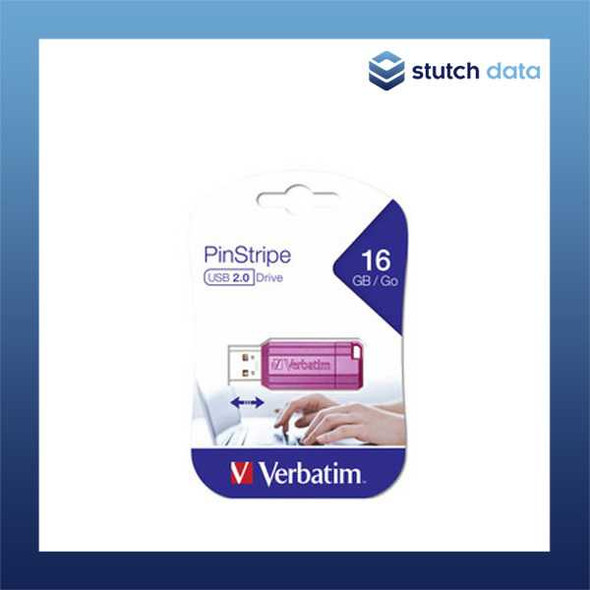 Verbatim Store'n'Go Pinstripe USB 2.0 Drive 16GB in Pink 49067