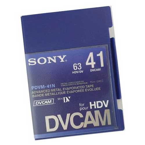 Sony Digital Video DVCAM/DV 40 minute Tape Cassette PDVM-40N