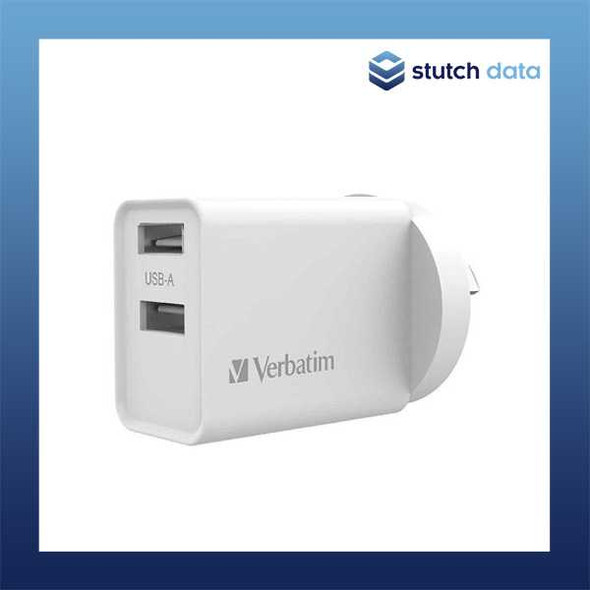 Verbatim USB Charger Dual Port 2.4A/3.4A in White 66593