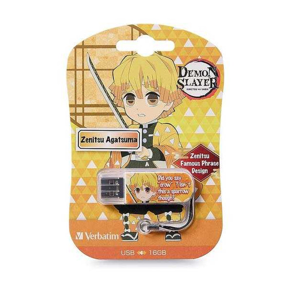 Verbatim Demon Slayer 16GB USB 2.0 Flash Drive - Zenitsu Agatsuma 71257