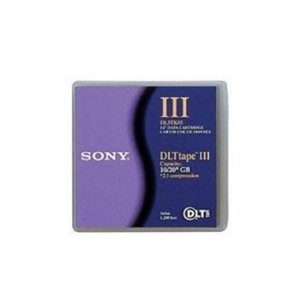 Sony DLTtape III or DLT3 Data Cartridge DL3TK85 view of cartridge in case with packaging