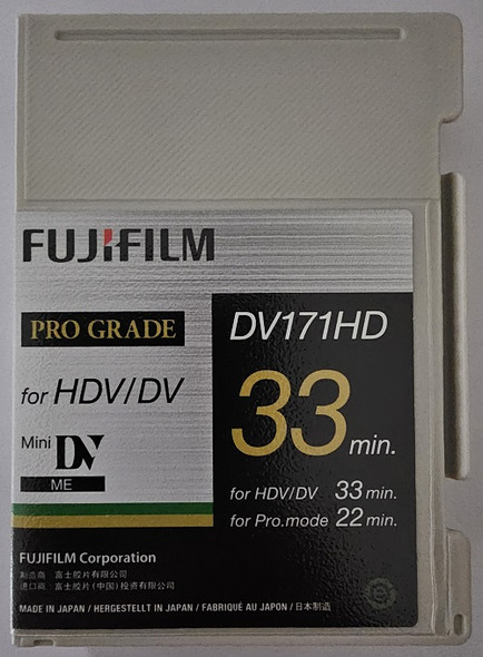 Image of a Fujifilm Mini DV ME 33 minute Professional HDV/DV Cassette DV171HD 33S