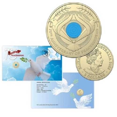 2022 Australian 75th Anniversary of Peacekeeping Postal Numismatic Cover or PNC