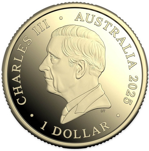 The two Aussie Big Things 2, both additional uncirculated 5 big things $1 coins, coin obverse view of King Charles