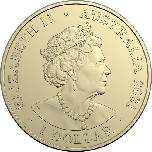 RAM 2021 Donation Dollar $1 Uncirculated Coin Obverse view of the original Royal Australian Mint image