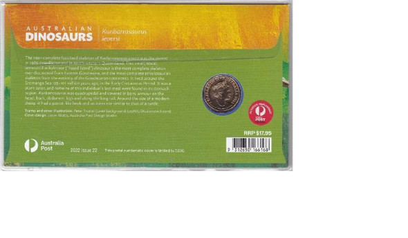 RAM Australia Post PNC 2022 Australian Dinosaurs - Kunbarrasaurasiamantinasaurus