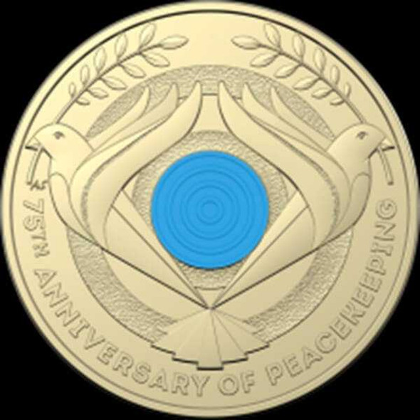 2020 RAM 75th Anniversary of the end of WW2 $2 coloured UNC coin