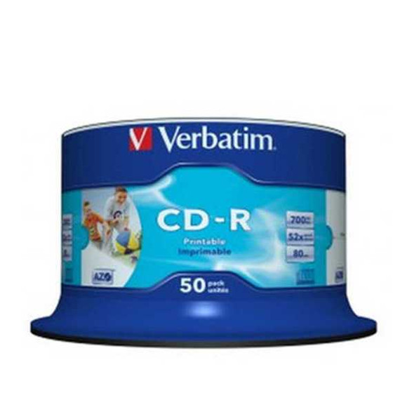 Verbatim CD-R White Inkjet Printable 50 Disc Spindle 41908