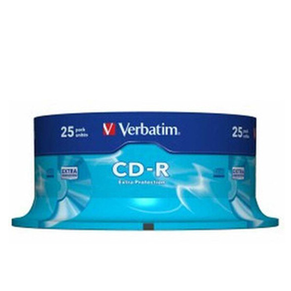 Verbatim CD-R 25 Disc spindle 43432 front view in packaging