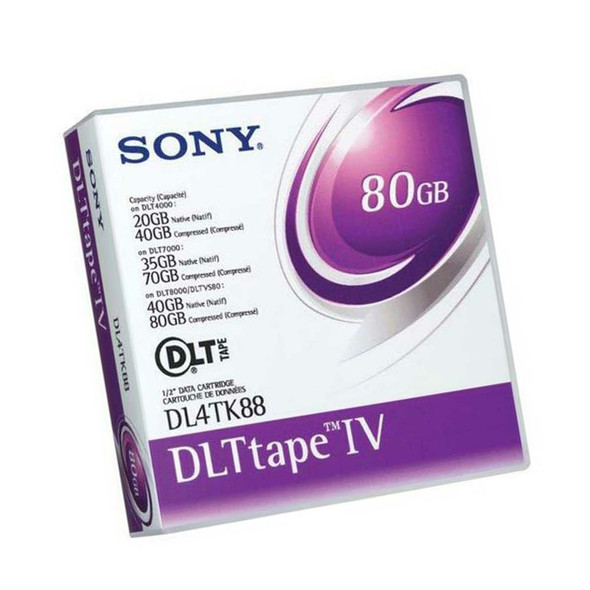 Sony DLT tape 1V Data Cartridge DLT4TK88 view of the tape case & the packaging
