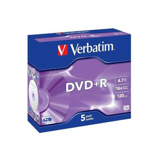Verbatim DVD+R 5 Pack in Jewel Cases 95049