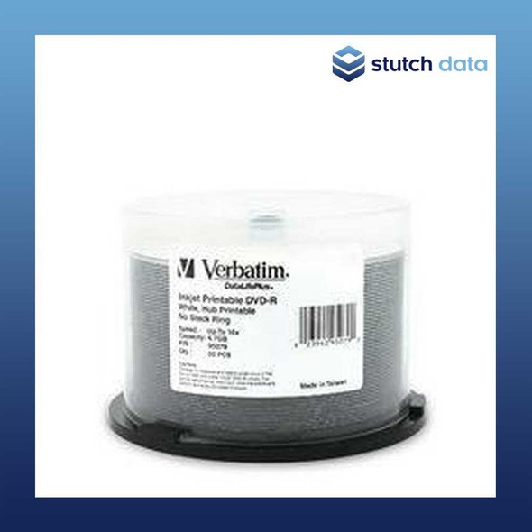 Verbatim DVD-R 50 Disc Spindle White Wide Inkjet Printable 95079