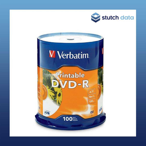 Verbatim DVD-R 100 Disc Spindle White Inkjet Printable 95153