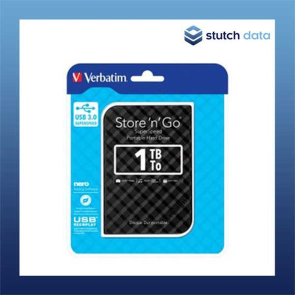 Verbatim 2.5" USB 3.0 Store'n'Go 1TB HDD Black Grid Design 53194