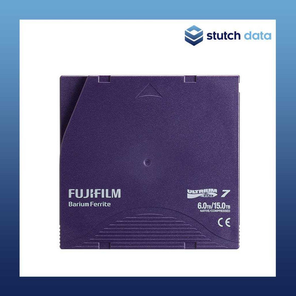 Fujifilm LTO7 Ultrium7 Data Cartridge 71036 front view of the tape cartridge from above