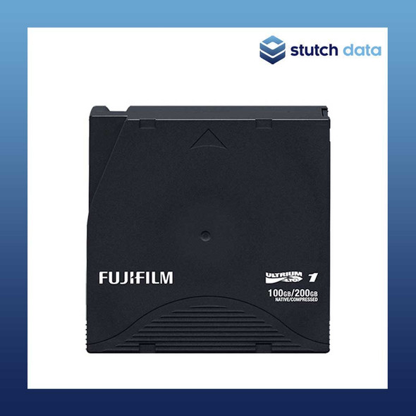 Image of a Fujifilm LTO1 LTO Ultrium1 Data Cartridge 100GB 200GB front view without case