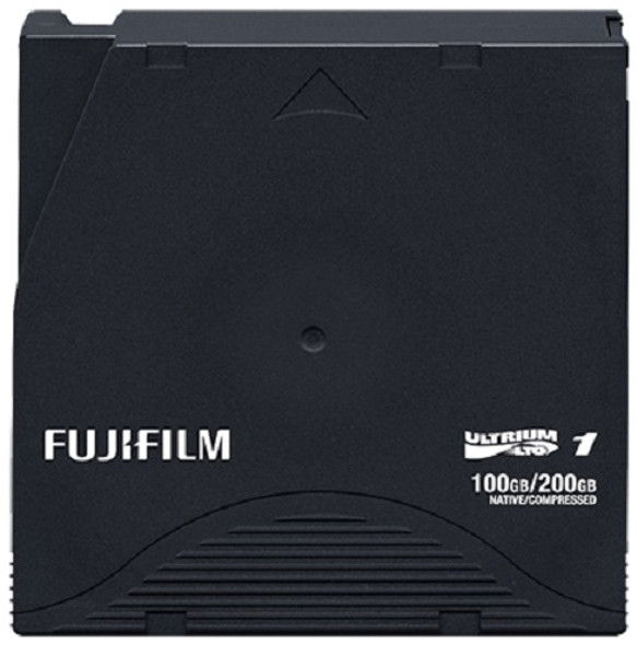 Fujifilm LTO1 LTO Ultrium1 Data Cartridge 100GB 200GB front view of cartridge with no packaging case