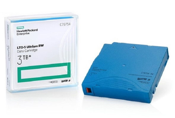 Image of a HPE LTO5 Ultrium 3TB Data Cartridge C7975A with case