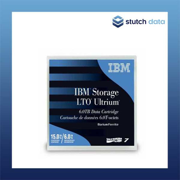 IBM LTO7 M8 Ultrium Type M 9TB/22.5TB Pre-barcoded Data Cartridge view of the case & packaging