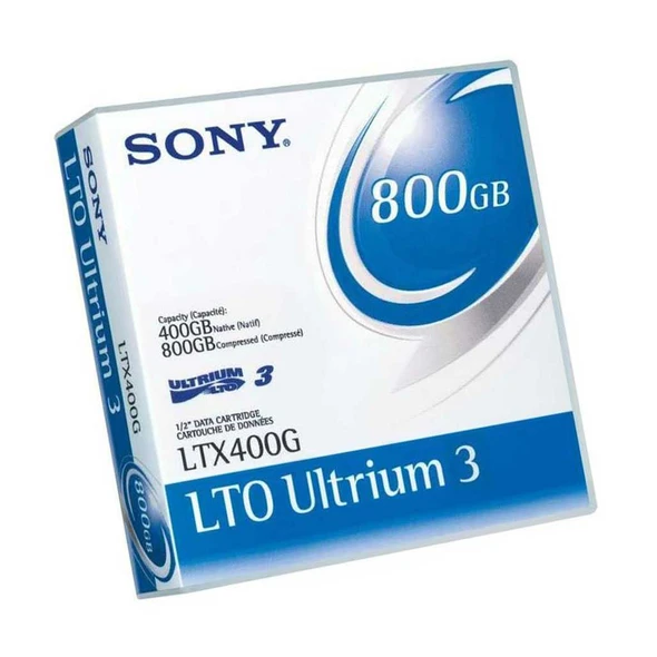 Sony LTO3 Ultrium 3 Data Cartridge LTX400G view of case & packaging