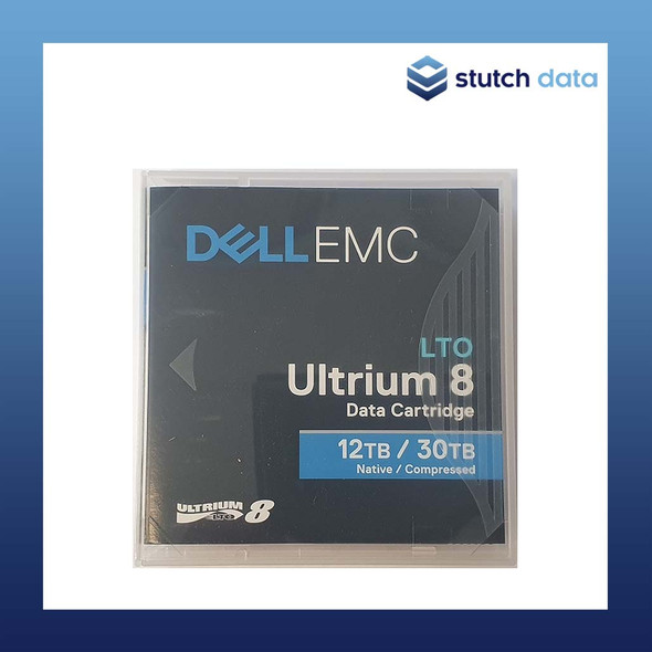 DELL EMC LTO8 Ultrium 8 Data Cartridge 12TB/30TB 0Y577J view of case with packaging