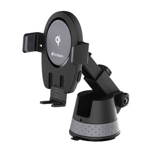 Verbatim Car Mount 15W Wireless Charger with push button 66318