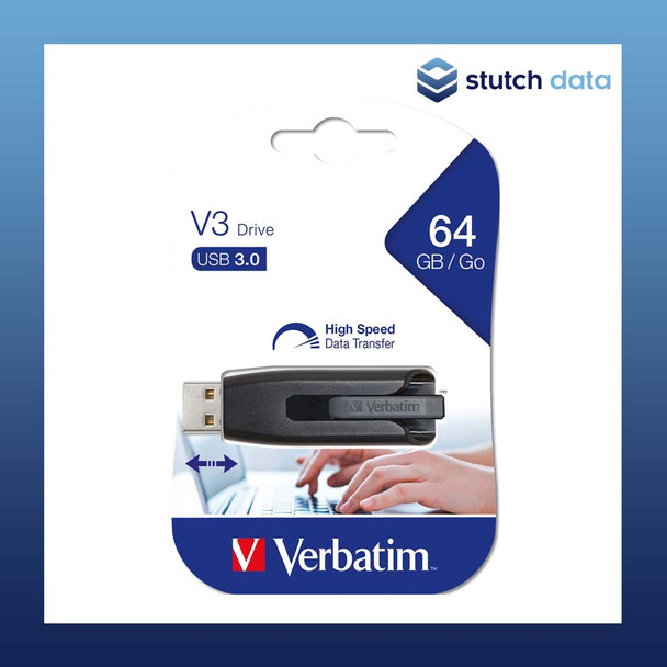 Image of Verbatim Store'n'Go V3 USB 3.0 Drive 64GB - Grey 49174